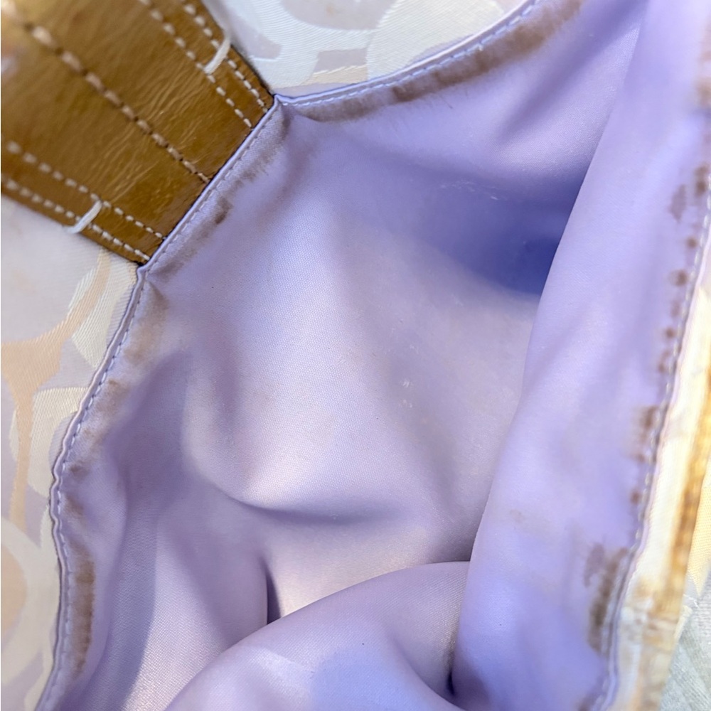 Vintage Coach Y2K Signature Soho Shoulder Handbag F15679 Khaki/Cream - Picture 7 of 12